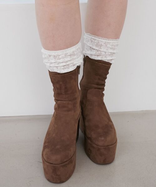 MAJESTIC LEGON / マジェスティックレゴン ブーツ(ショート丈) | 厚底ストレッチショートブーツ | 詳細5