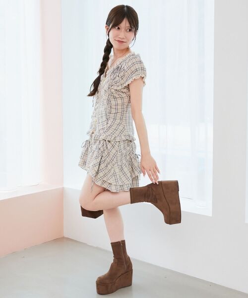 MAJESTIC LEGON / マジェスティックレゴン ブーツ(ショート丈) | 厚底ストレッチショートブーツ | 詳細8