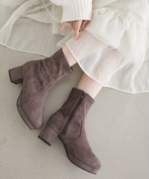 MAJESTIC LEGON / マジェスティックレゴン ブーツ(ショート丈) | ☆フカフカヒールストレッチブーツ | 詳細26