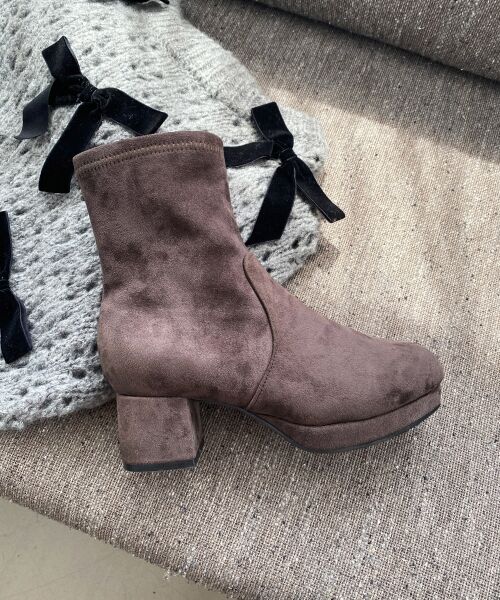 MAJESTIC LEGON / マジェスティックレゴン ブーツ(ショート丈) | ☆フカフカヒールストレッチブーツ | 詳細27