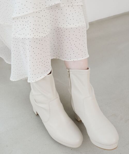MAJESTIC LEGON / マジェスティックレゴン ブーツ(ショート丈) | ☆フカフカヒールストレッチブーツ | 詳細7