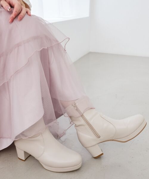 MAJESTIC LEGON / マジェスティックレゴン ブーツ(ショート丈) | ☆フカフカヒールストレッチブーツ | 詳細8
