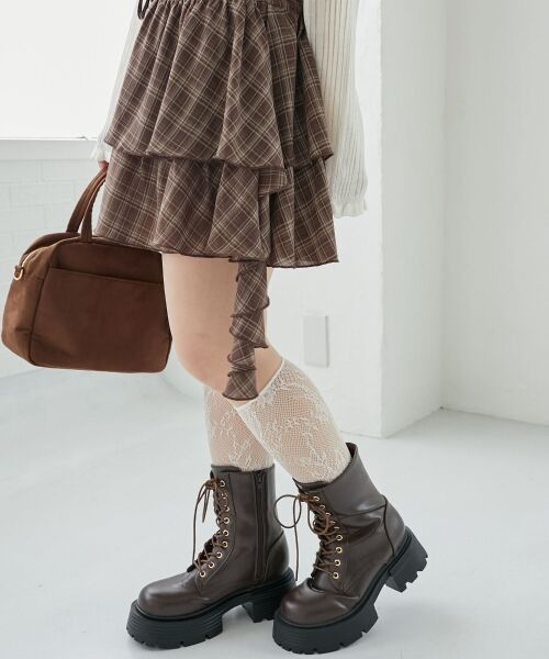 MAJESTIC LEGON / マジェスティックレゴン ブーツ(ショート丈) | タンクソールレースアップブーツ | 詳細14