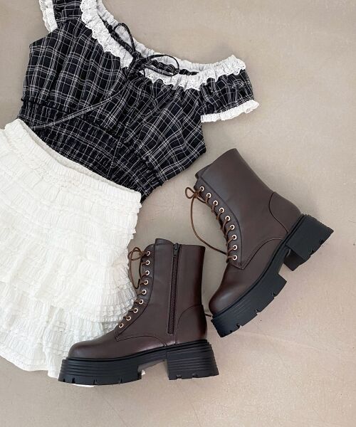 MAJESTIC LEGON / マジェスティックレゴン ブーツ(ショート丈) | タンクソールレースアップブーツ | 詳細18