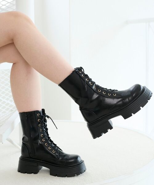 MAJESTIC LEGON / マジェスティックレゴン ブーツ(ショート丈) | タンクソールレースアップブーツ | 詳細28