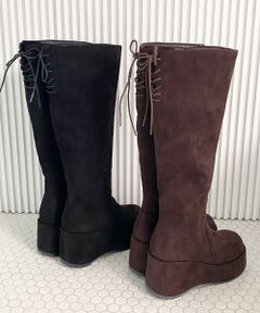 MAJESTIC LEGON / マジェスティックレゴン ブーツ（ロング丈） | バックリボン厚底ロングブーツ