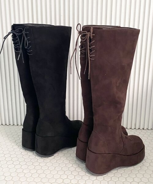 MAJESTIC LEGON / マジェスティックレゴン ブーツ(ロング丈) | バックリボン厚底ロングブーツ | 詳細15