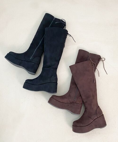 MAJESTIC LEGON / マジェスティックレゴン ブーツ(ロング丈) | バックリボン厚底ロングブーツ | 詳細16