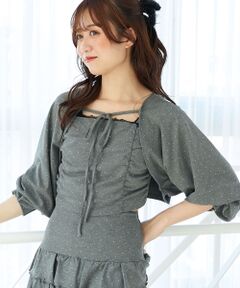 MAJESTIC LEGON / マジェスティックレゴン その他トップス | ラインストーンキャミ＆ボレロセット