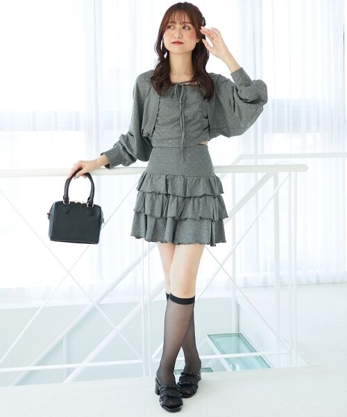 MAJESTIC LEGON / マジェスティックレゴン その他トップス | ラインストーンキャミ＆ボレロセット | 詳細12