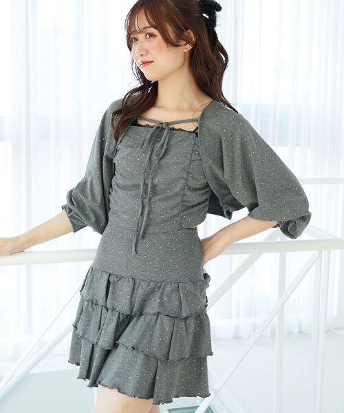 MAJESTIC LEGON / マジェスティックレゴン その他トップス | ラインストーンキャミ＆ボレロセット | 詳細15