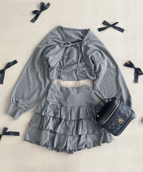 MAJESTIC LEGON / マジェスティックレゴン その他トップス | ラインストーンキャミ＆ボレロセット | 詳細30