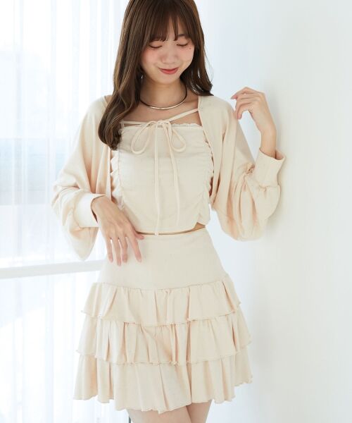 MAJESTIC LEGON / マジェスティックレゴン その他トップス | ラインストーンキャミ＆ボレロセット | 詳細7