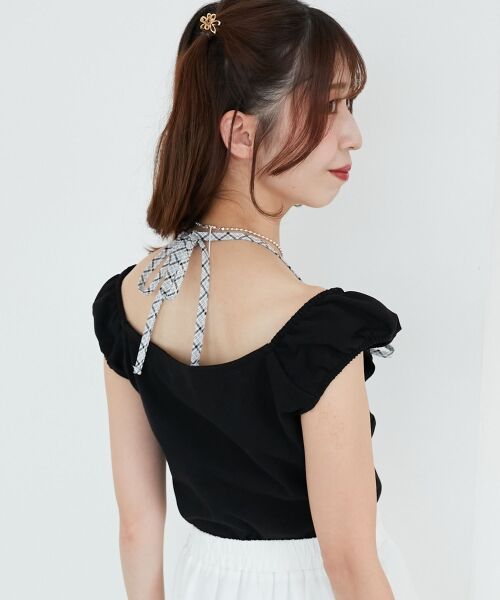 MAJESTIC LEGON / マジェスティックレゴン Tシャツ | 配色ホルターネックトップス | 詳細17