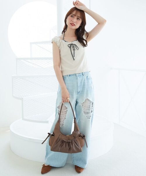 MAJESTIC LEGON / マジェスティックレゴン Tシャツ | 配色ホルターネックトップス | 詳細6