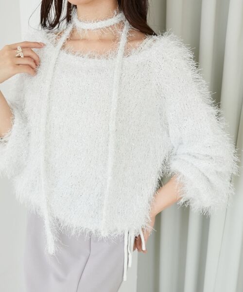 MAJESTIC LEGON / マジェスティックレゴン ニット・セーター | ふわふわシャイニールーズニット | 詳細6