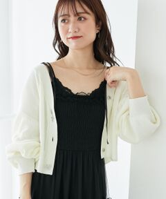 MAJESTIC LEGON / マジェスティックレゴン カーディガン・ボレロ | リボンチャームボタンカーディガン