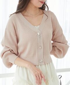 MAJESTIC LEGON / マジェスティックレゴン カーディガン・ボレロ | リボンチャームボタンカーディガン