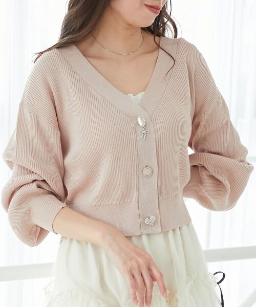 MAJESTIC LEGON / マジェスティックレゴン カーディガン・ボレロ | リボンチャームボタンカーディガン | 詳細12