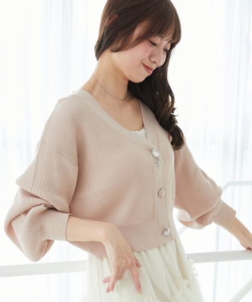 MAJESTIC LEGON / マジェスティックレゴン カーディガン・ボレロ | リボンチャームボタンカーディガン | 詳細13