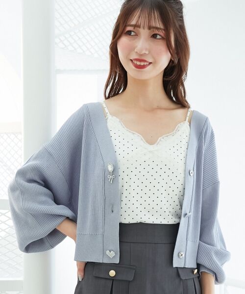 MAJESTIC LEGON / マジェスティックレゴン カーディガン・ボレロ | リボンチャームボタンカーディガン | 詳細19