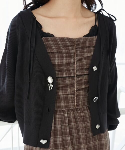 MAJESTIC LEGON / マジェスティックレゴン カーディガン・ボレロ | リボンチャームボタンカーディガン | 詳細28