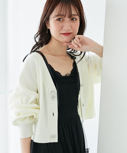 MAJESTIC LEGON / マジェスティックレゴン カーディガン・ボレロ | リボンチャームボタンカーディガン | 詳細5