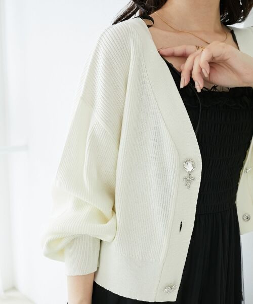 MAJESTIC LEGON / マジェスティックレゴン カーディガン・ボレロ | リボンチャームボタンカーディガン | 詳細7