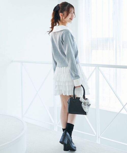 MAJESTIC LEGON / マジェスティックレゴン ニット・セーター | デコルテオープンバイカラー襟ニット | 詳細22