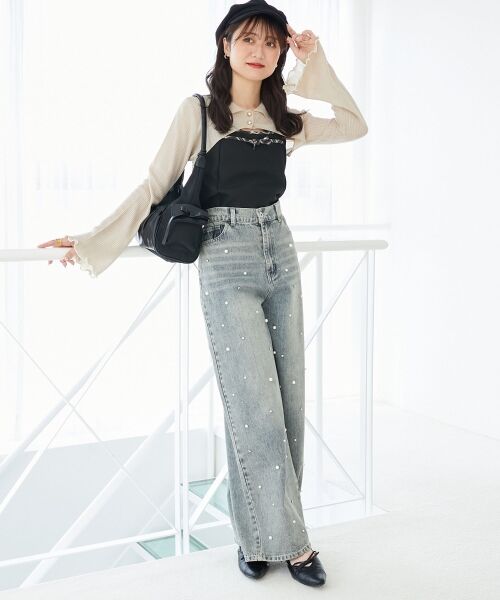 MAJESTIC LEGON / マジェスティックレゴン ニット・セーター | バイカラーキャミ＆ショートボレロセット | 詳細19