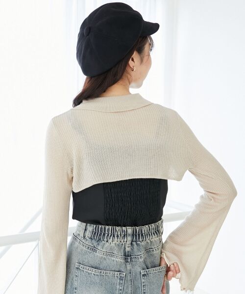 MAJESTIC LEGON / マジェスティックレゴン ニット・セーター | バイカラーキャミ＆ショートボレロセット | 詳細23