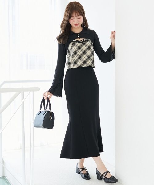 MAJESTIC LEGON / マジェスティックレゴン ニット・セーター | バイカラーキャミ＆ショートボレロセット | 詳細3