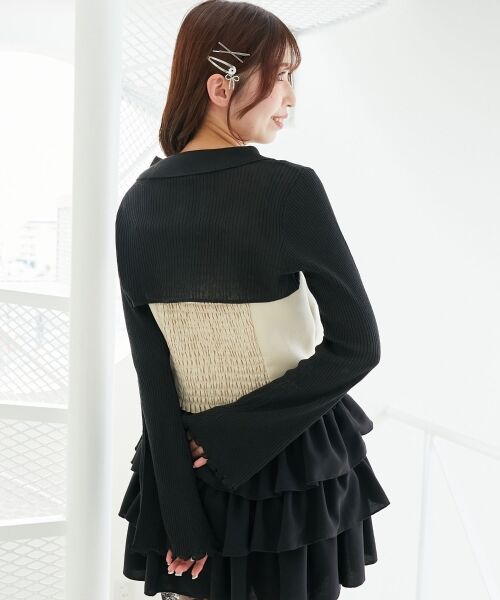 MAJESTIC LEGON / マジェスティックレゴン ニット・セーター | バイカラーキャミ＆ショートボレロセット | 詳細30