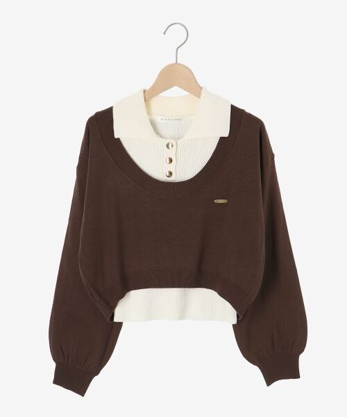 MAJESTIC LEGON / マジェスティックレゴン ニット・セーター | 襟付ノースリニットセットオフショルニット | 詳細22