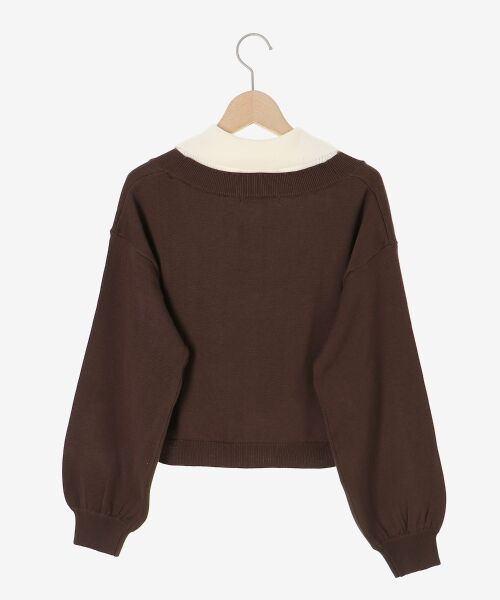 MAJESTIC LEGON / マジェスティックレゴン ニット・セーター | 襟付ノースリニットセットオフショルニット | 詳細25