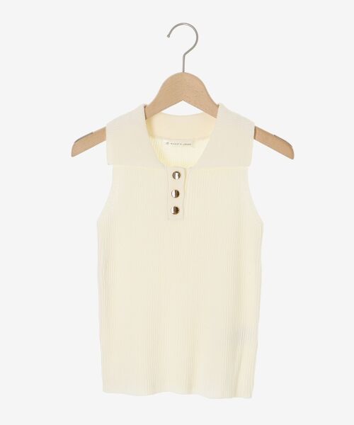 MAJESTIC LEGON / マジェスティックレゴン ニット・セーター | 襟付ノースリニットセットオフショルニット | 詳細30