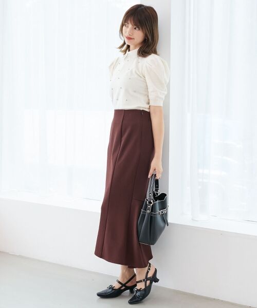 MAJESTIC LEGON / マジェスティックレゴン ニット・セーター | 2way襟付きビジューニット | 詳細2