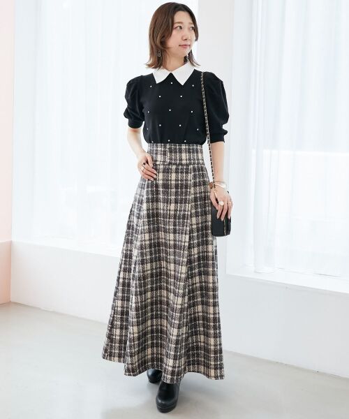 MAJESTIC LEGON / マジェスティックレゴン ニット・セーター | 2way襟付きビジューニット | 詳細22