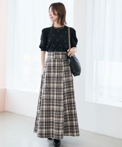 MAJESTIC LEGON / マジェスティックレゴン ニット・セーター | 2way襟付きビジューニット | 詳細29