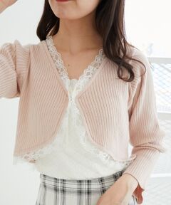 MAJESTIC LEGON / マジェスティックレゴン カーディガン・ボレロ | レースフリルカーディガン