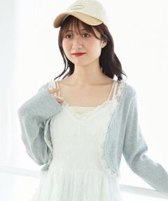 MAJESTIC LEGON / マジェスティックレゴン カーディガン・ボレロ | レースフリルカーディガン