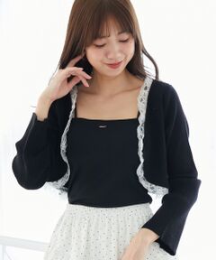 MAJESTIC LEGON / マジェスティックレゴン カーディガン・ボレロ | レースフリルカーディガン