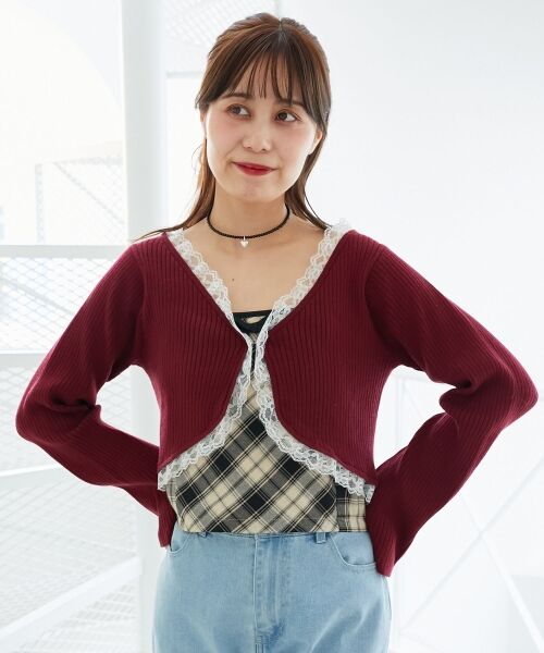 MAJESTIC LEGON / マジェスティックレゴン カーディガン・ボレロ | レースフリルカーディガン | 詳細18