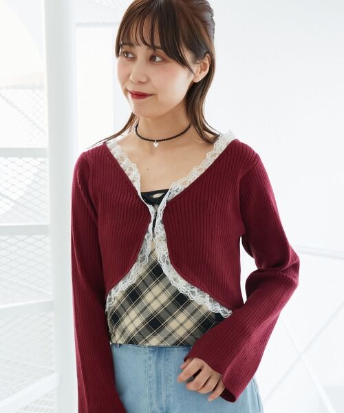 MAJESTIC LEGON / マジェスティックレゴン カーディガン・ボレロ | レースフリルカーディガン | 詳細19