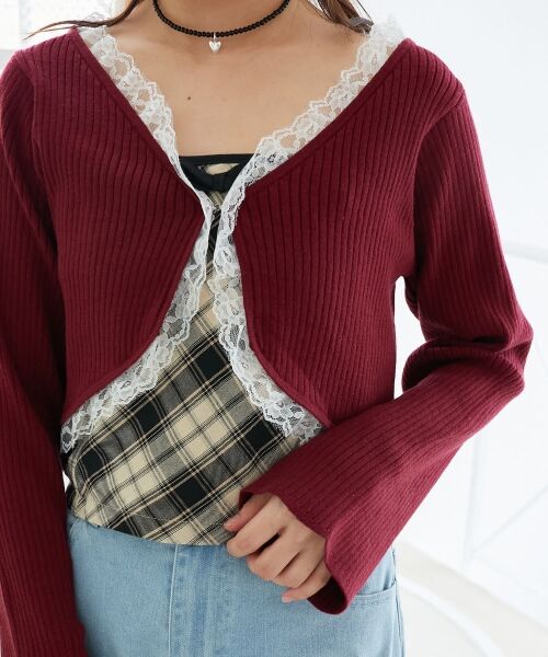 MAJESTIC LEGON / マジェスティックレゴン カーディガン・ボレロ | レースフリルカーディガン | 詳細21