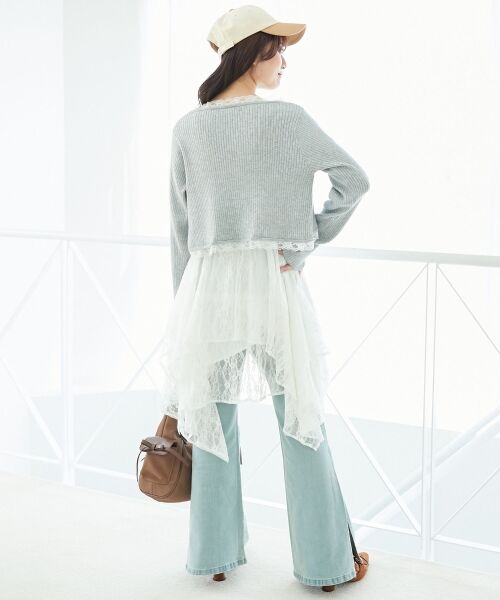 MAJESTIC LEGON / マジェスティックレゴン カーディガン・ボレロ | レースフリルカーディガン | 詳細24