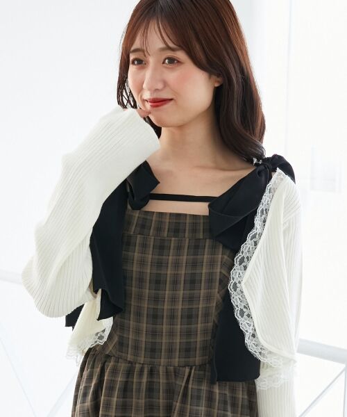 MAJESTIC LEGON / マジェスティックレゴン カーディガン・ボレロ | レースフリルカーディガン | 詳細6