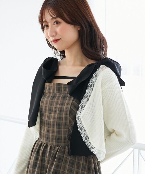 MAJESTIC LEGON / マジェスティックレゴン カーディガン・ボレロ | レースフリルカーディガン | 詳細7