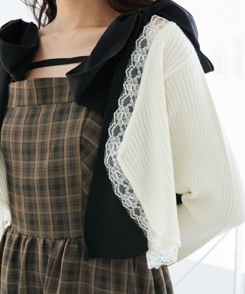 MAJESTIC LEGON / マジェスティックレゴン カーディガン・ボレロ | レースフリルカーディガン | 詳細9
