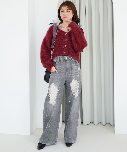 MAJESTIC LEGON / マジェスティックレゴン カーディガン・ボレロ | きらふわレーシーパターンカーデ | 詳細20